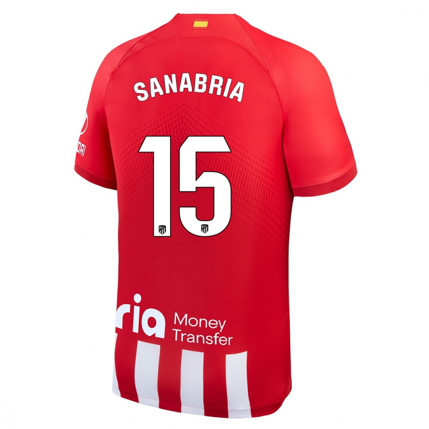 Kids  Juan Sanabria #15 Red White Home Jersey 2023/24 T-Shirt