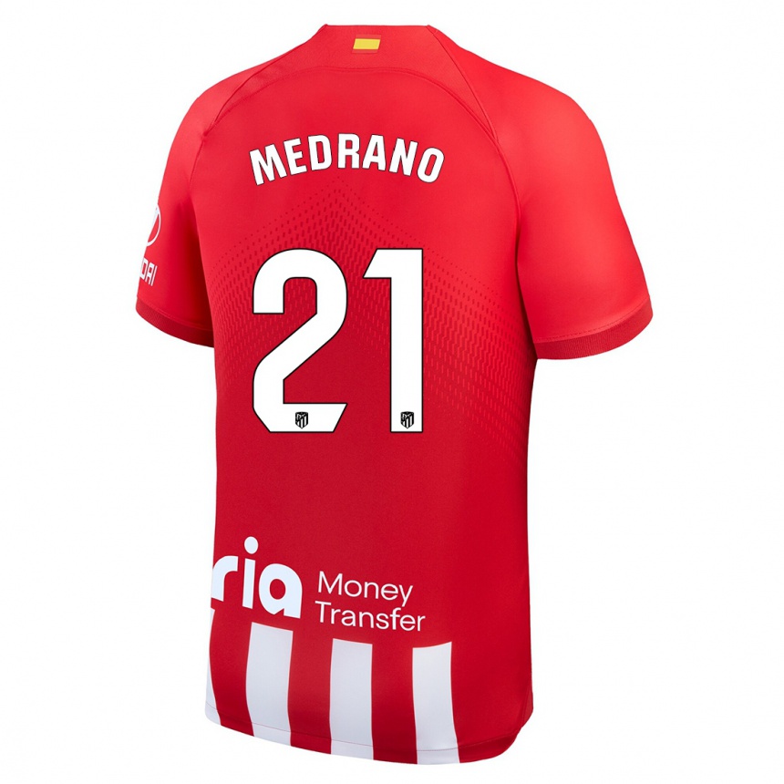 Kids  Fernando Medrano #21 Red White Home Jersey 2023/24 T-Shirt