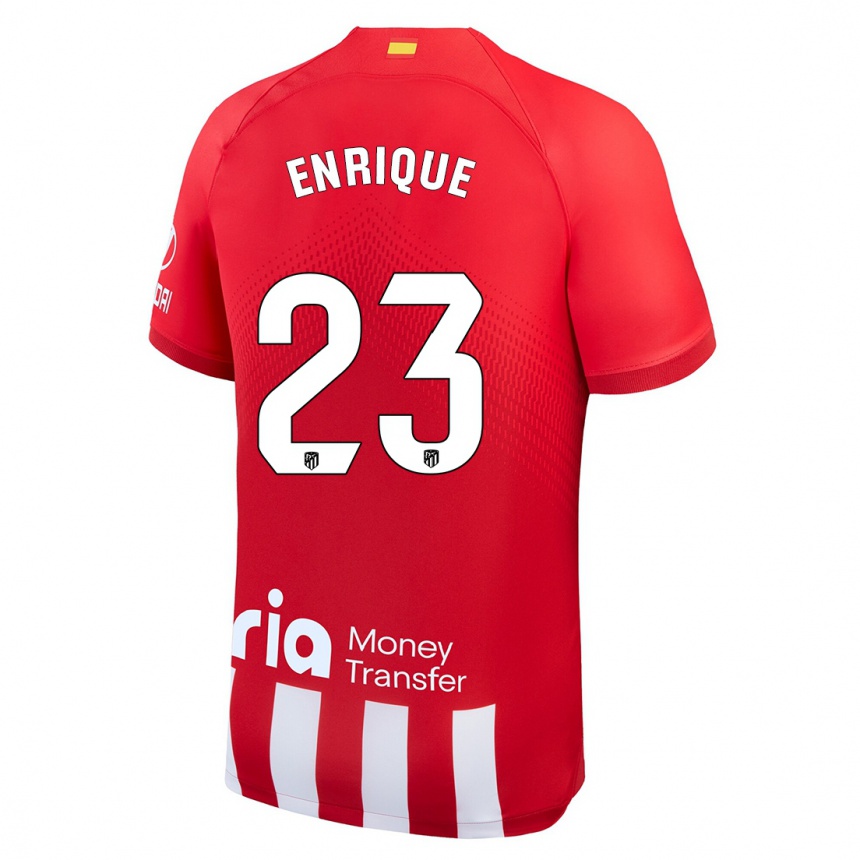 Kids  Gustavo Enrique #23 Red White Home Jersey 2023/24 T-Shirt