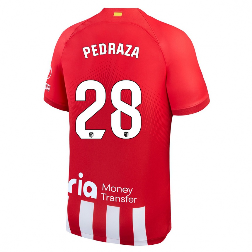 Kids  Alfredo Pedraza #28 Red White Home Jersey 2023/24 T-Shirt