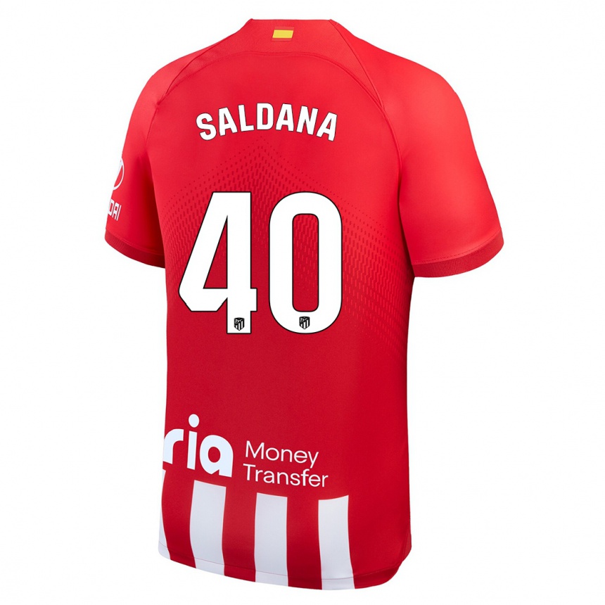 Kids  Jose Saldana #40 Red White Home Jersey 2023/24 T-Shirt