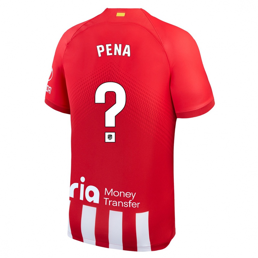 Kids  Hector Pena #0 Red White Home Jersey 2023/24 T-Shirt