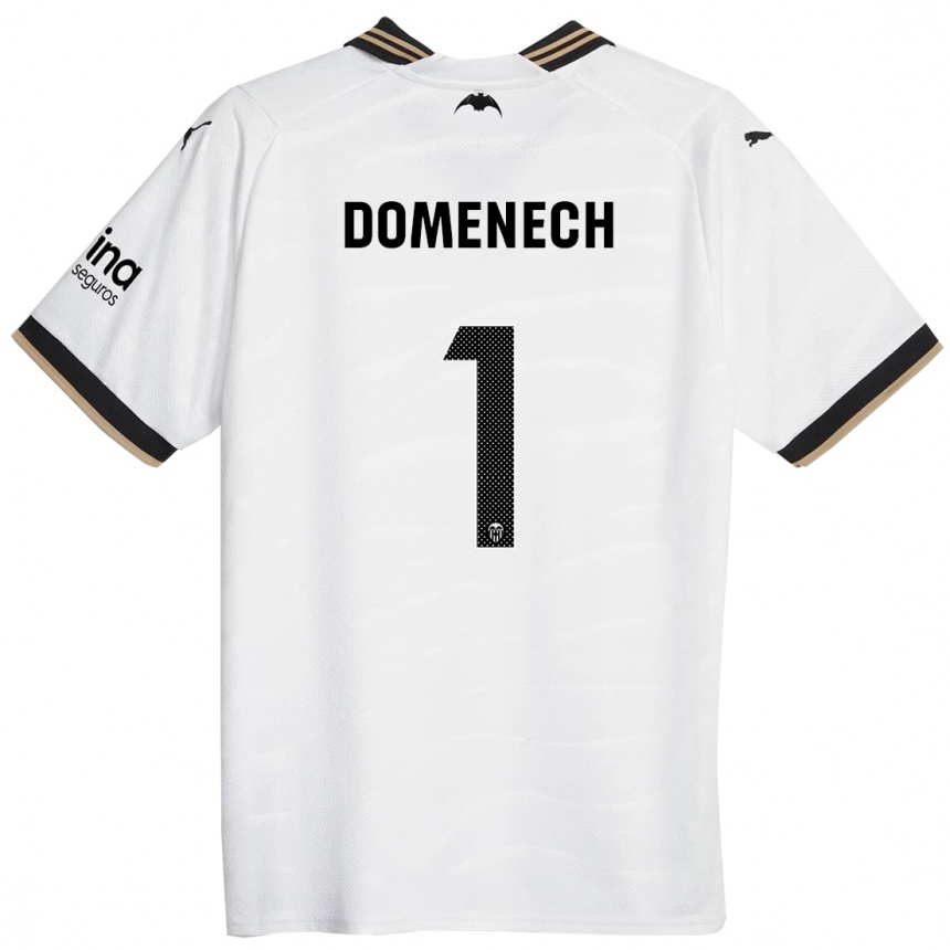 Kids Football Jaume Doménech #1 White Home Jersey 2023/24 T-Shirt