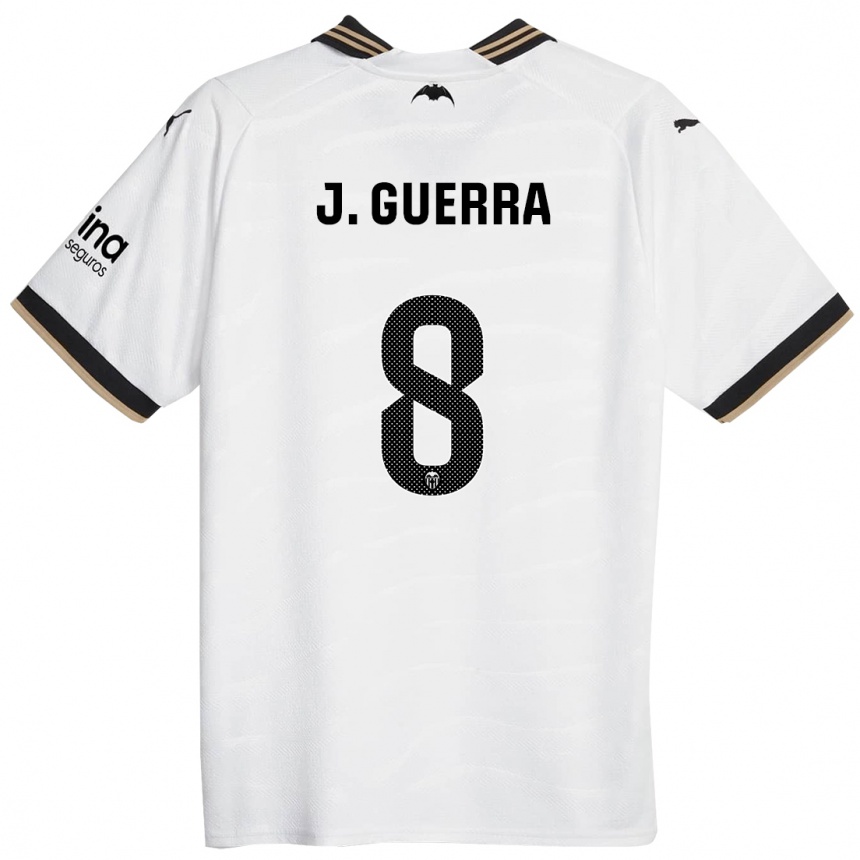 Kids Football Javi Guerra #8 White Home Jersey 2023/24 T-Shirt