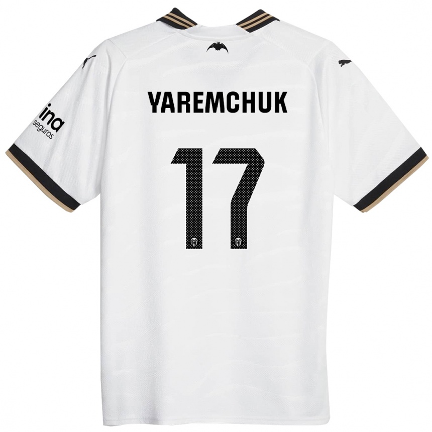 Kids Football Roman Yaremchuk #17 White Home Jersey 2023/24 T-Shirt