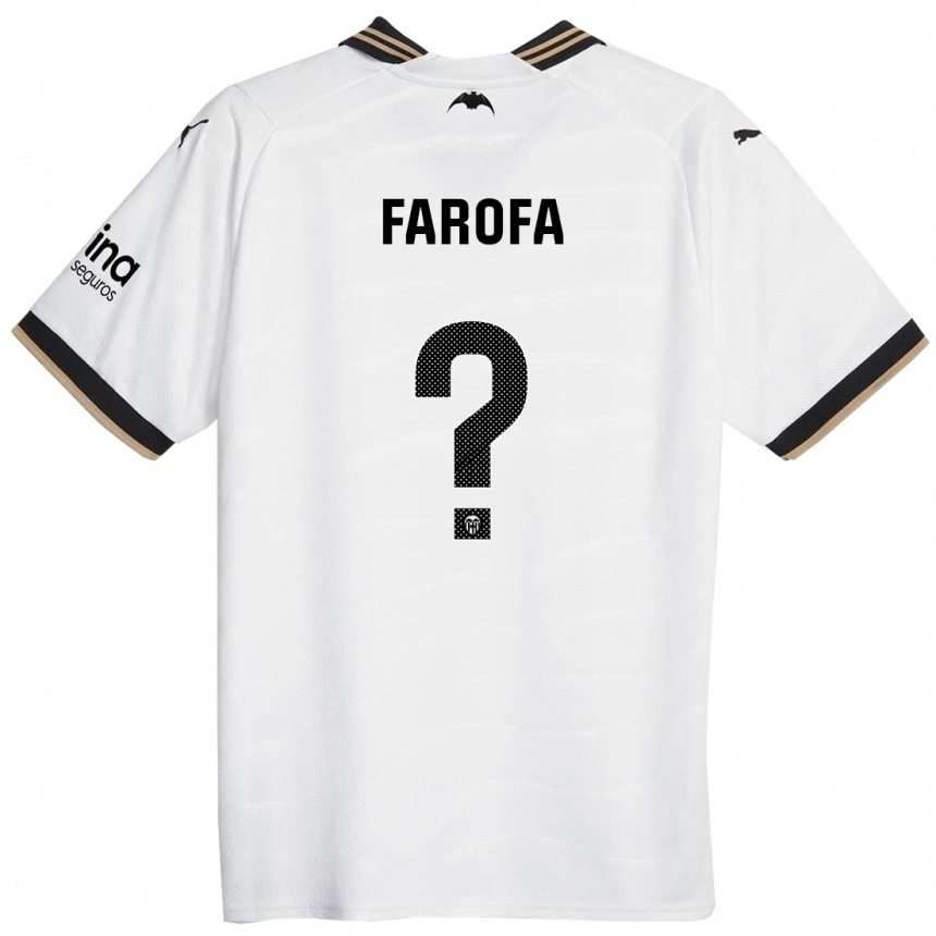 Kids Football Rodrigo Farofa #0 White Home Jersey 2023/24 T-Shirt