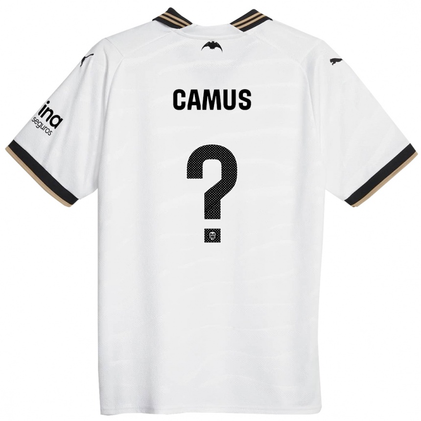 Kids Football Marco Camus #0 White Home Jersey 2023/24 T-Shirt