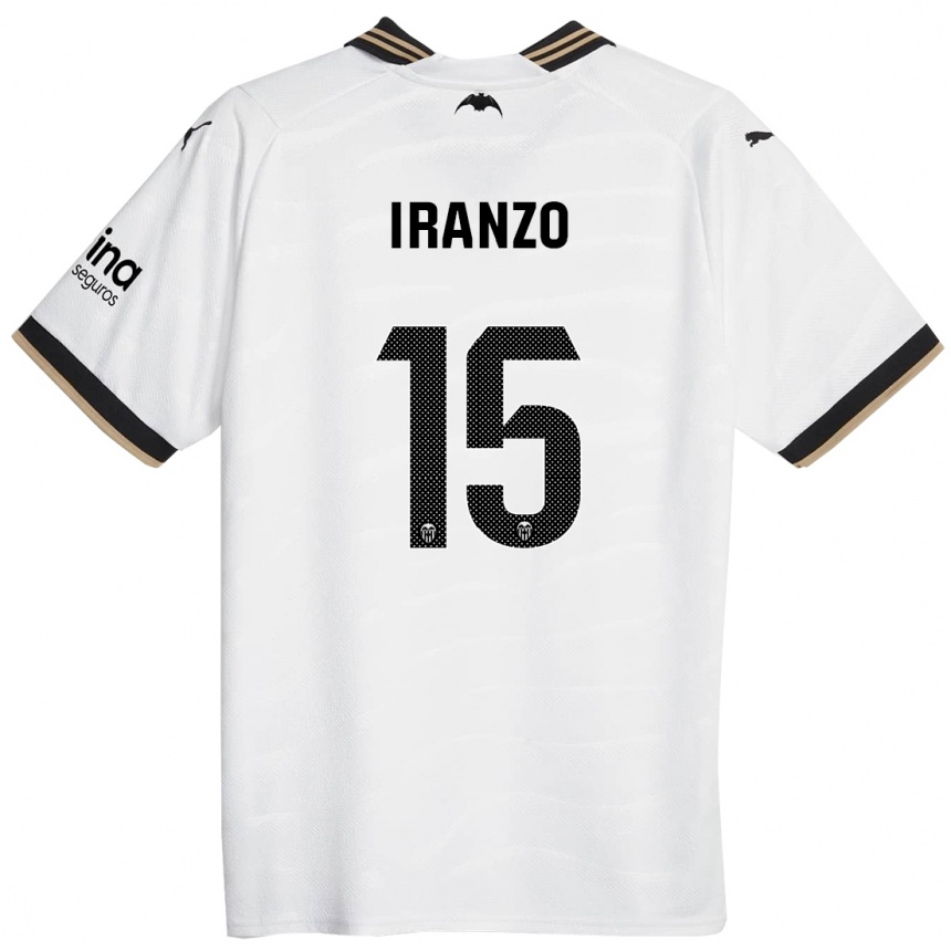 Kids Football Rubén Iranzo #15 White Home Jersey 2023/24 T-Shirt