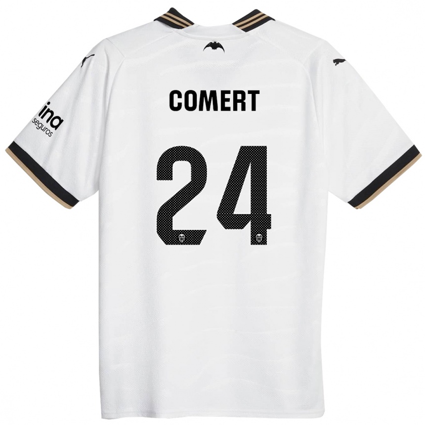 Kids Football Eray Comert #24 White Home Jersey 2023/24 T-Shirt