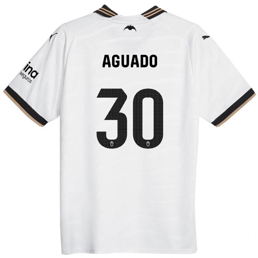 Kids Football Julia Aguado #30 White Home Jersey 2023/24 T-Shirt