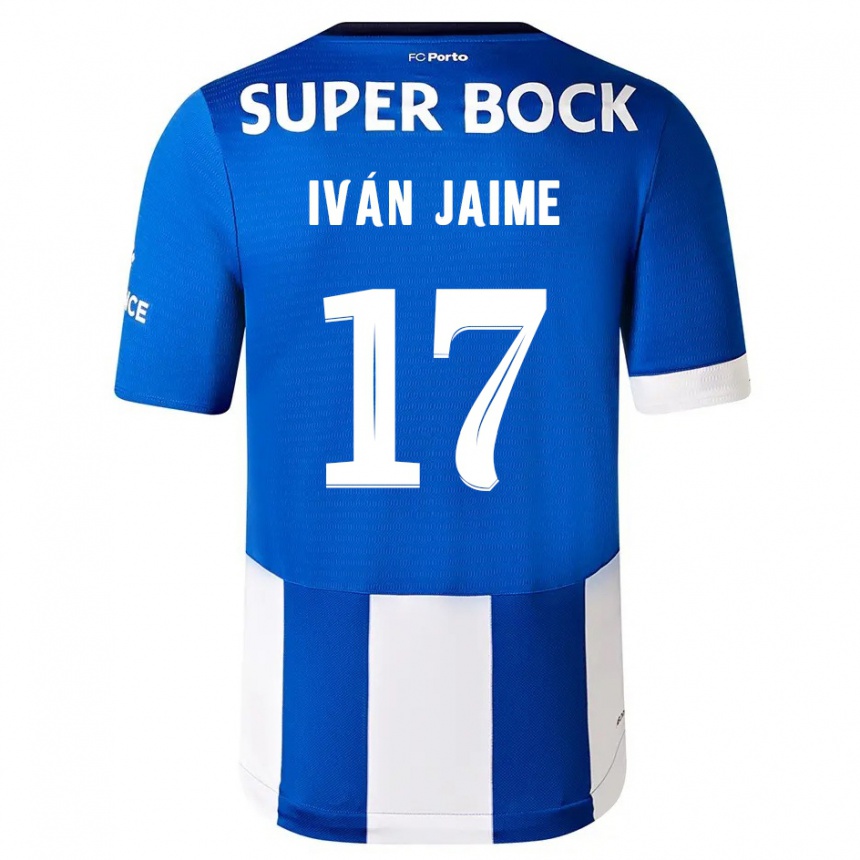 Kids  Iván Jaime #17 Blue White Home Jersey 2023/24 T-Shirt