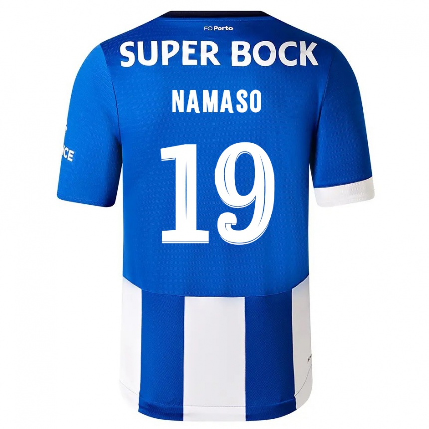 Kids  Danny Namaso #19 Blue White Home Jersey 2023/24 T-Shirt