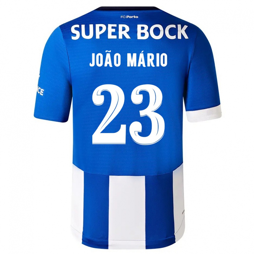 Kids  Joao Mario #23 Blue White Home Jersey 2023/24 T-Shirt