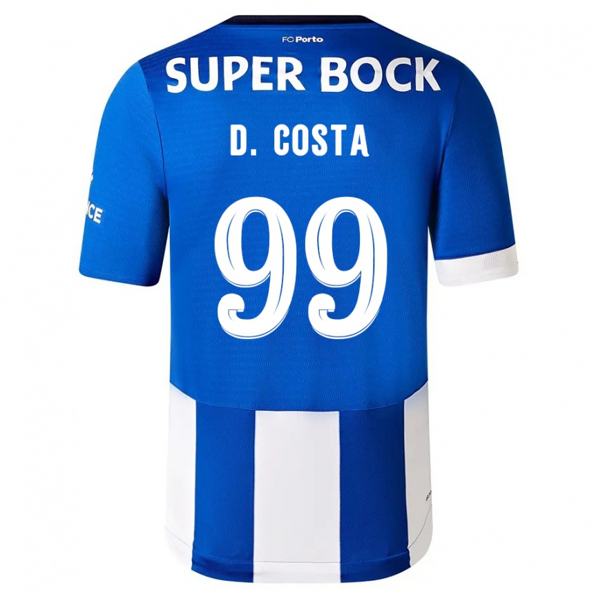 Kids  Diogo Costa #99 Blue White Home Jersey 2023/24 T-Shirt