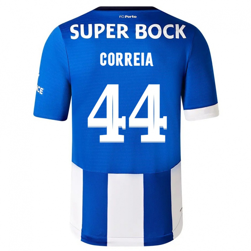 Kids  Romain Correia #44 Blue White Home Jersey 2023/24 T-Shirt