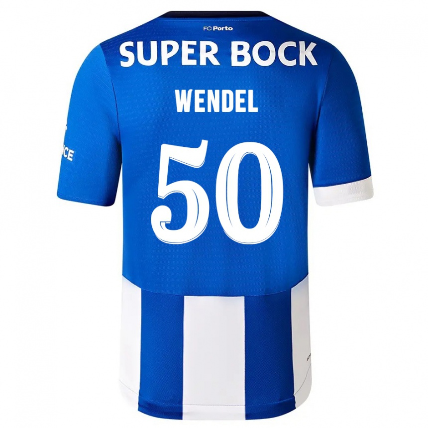 Kids  Wendel #50 Blue White Home Jersey 2023/24 T-Shirt