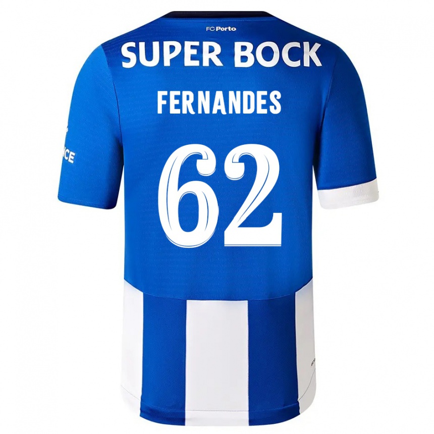 Kids  Rodrigo Fernandes #62 Blue White Home Jersey 2023/24 T-Shirt