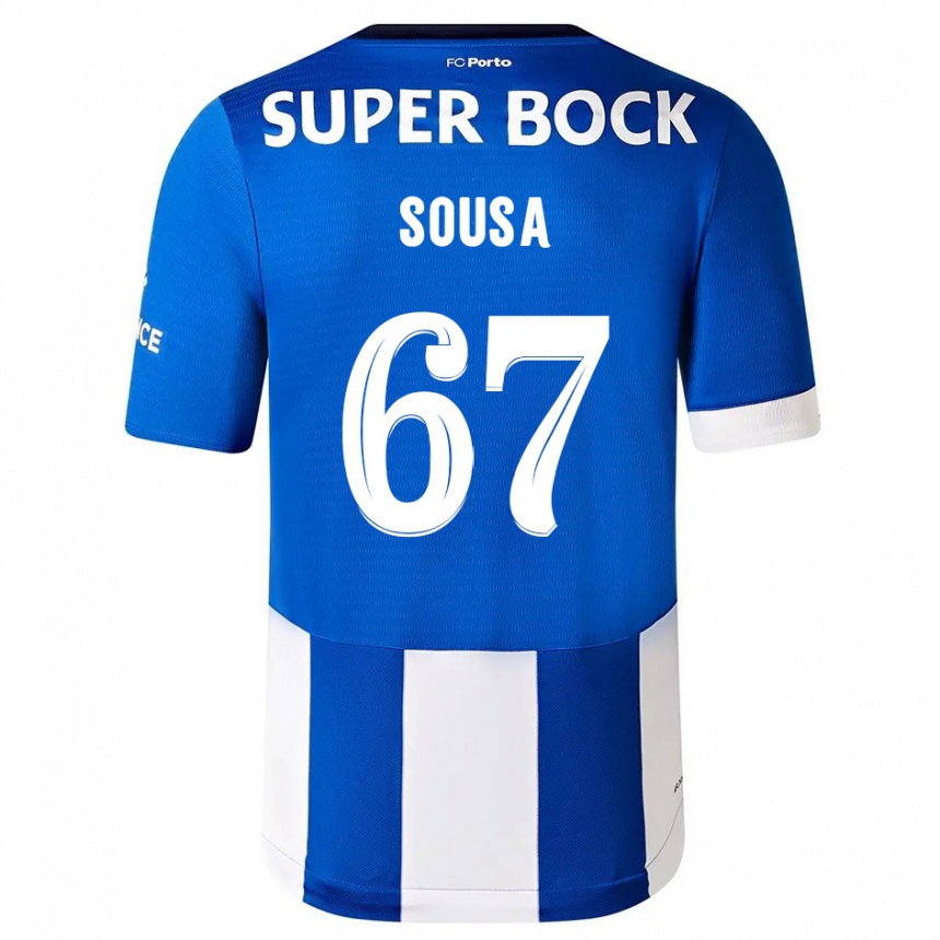 Kids  Vasco Sousa #67 Blue White Home Jersey 2023/24 T-Shirt