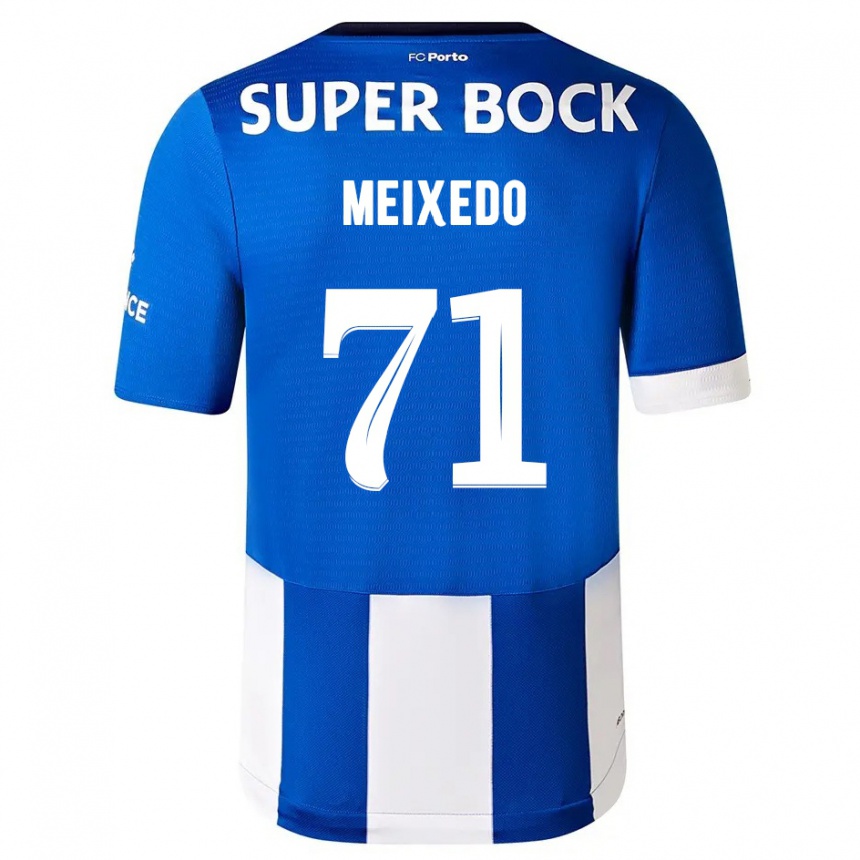 Kids  Francisco Meixedo #71 Blue White Home Jersey 2023/24 T-Shirt