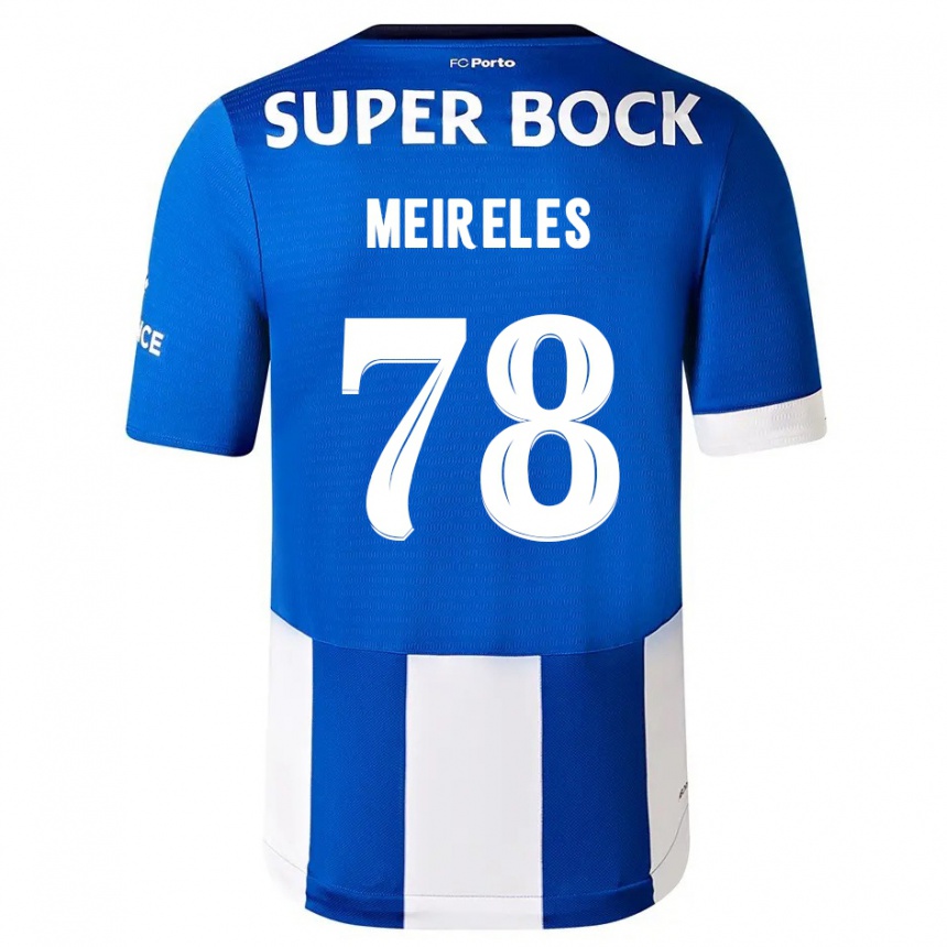 Kids  Jorge Meireles #78 Blue White Home Jersey 2023/24 T-Shirt