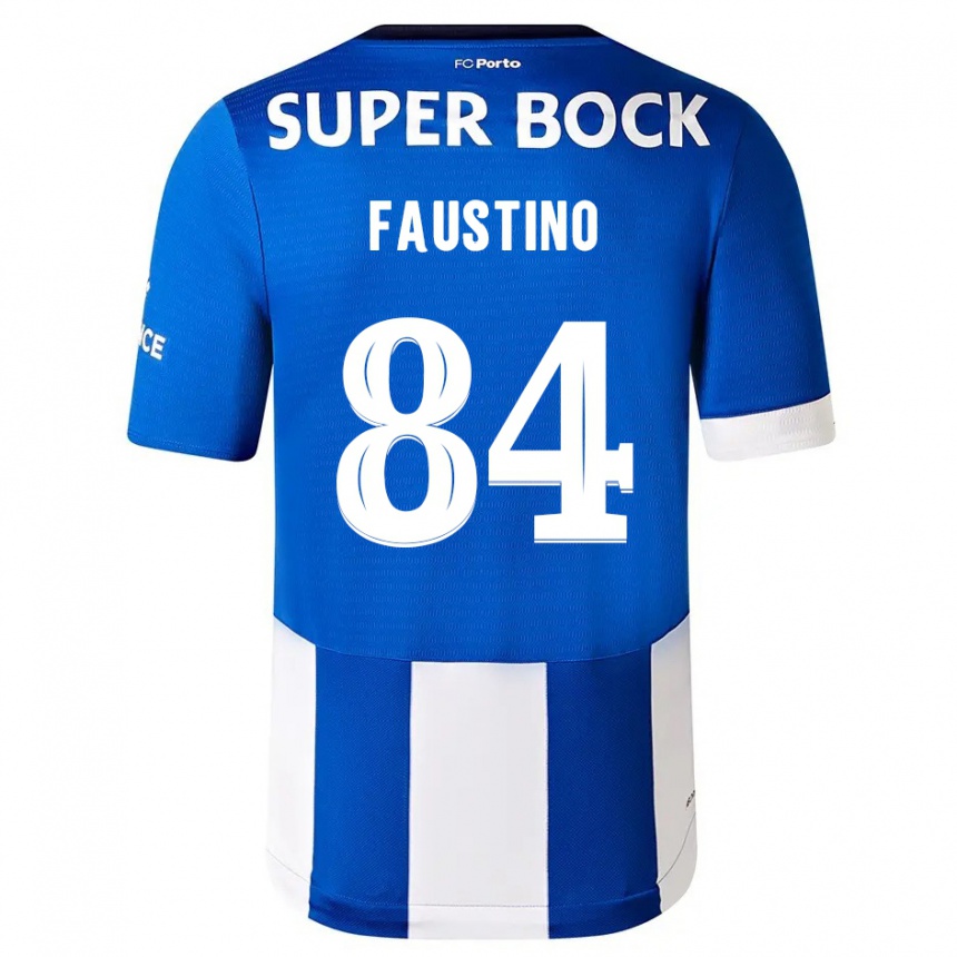 Kids  Levi Faustino #84 Blue White Home Jersey 2023/24 T-Shirt