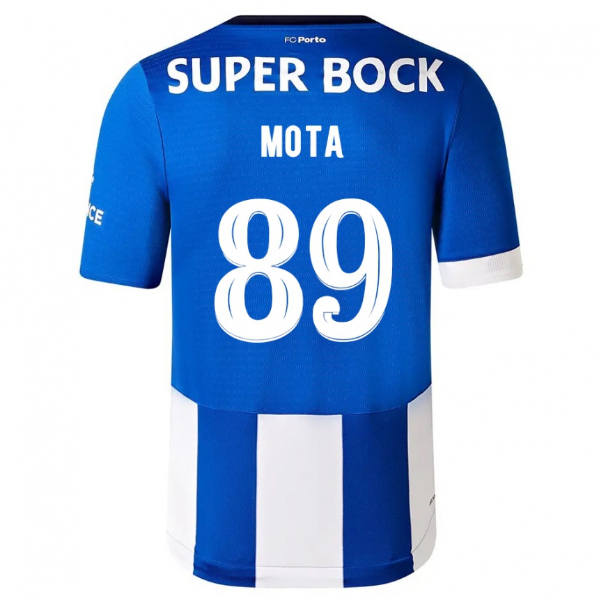 Kids  Luís Mota #89 Blue White Home Jersey 2023/24 T-Shirt