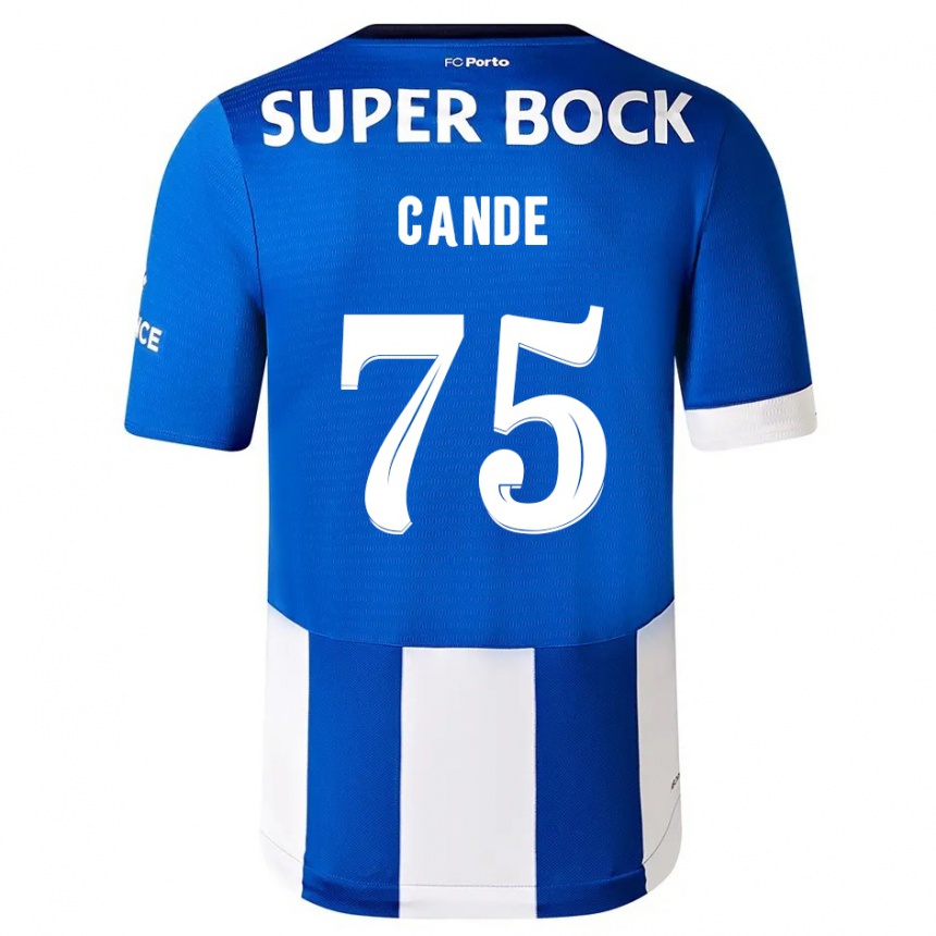 Kids  Anhá Cande #75 Blue White Home Jersey 2023/24 T-Shirt