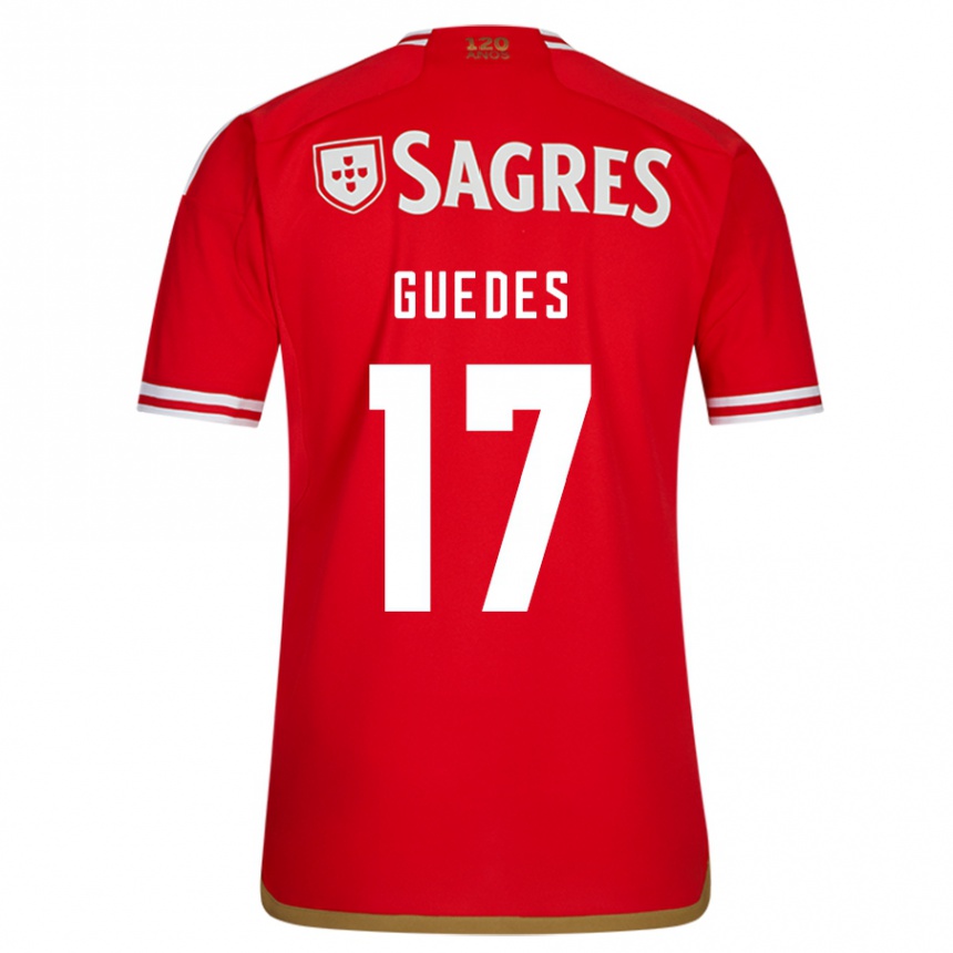 Kids Football Gonçalo Guedes #17 Red Home Jersey 2023/24 T-Shirt