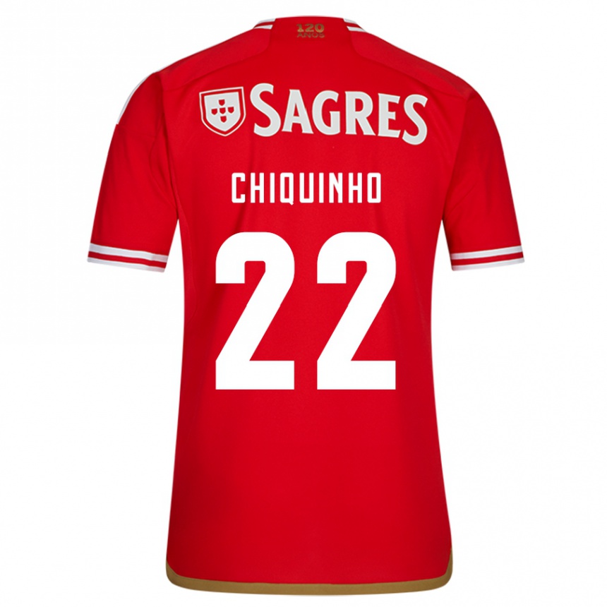 Kids Football Chiquinho #22 Red Home Jersey 2023/24 T-Shirt