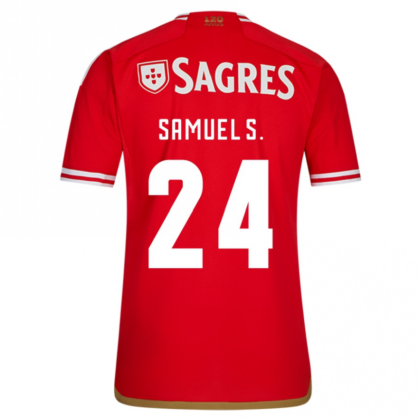 Kids Football Samuel Soares #24 Red Home Jersey 2023/24 T-Shirt