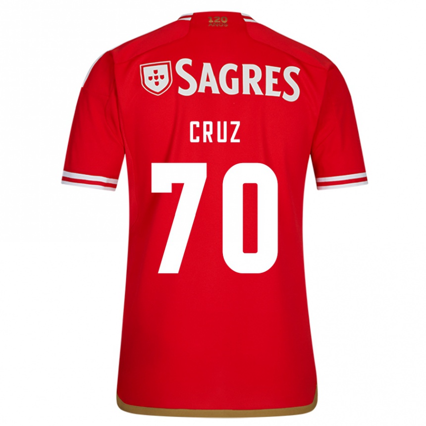 Kids Football Filipe Cruz #70 Red Home Jersey 2023/24 T-Shirt