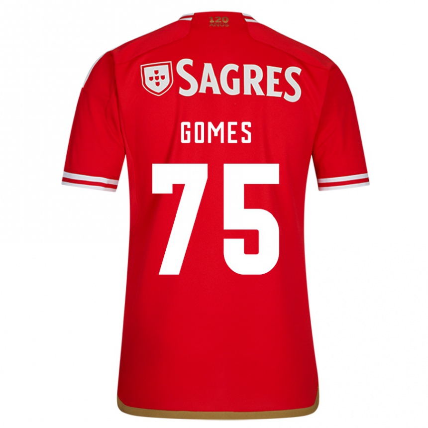 Kids Football André Gomes #75 Red Home Jersey 2023/24 T-Shirt