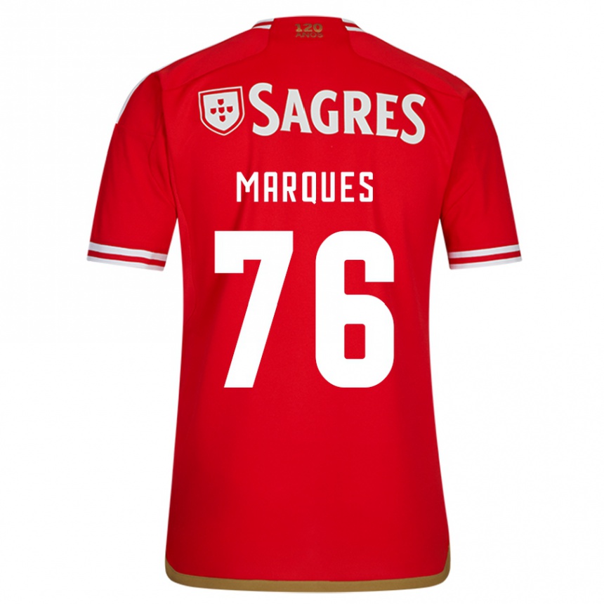 Kids Football Gustavo Marques #76 Red Home Jersey 2023/24 T-Shirt