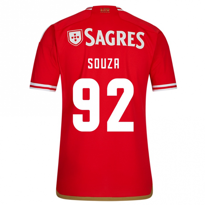 Kids Football Pedro Souza #92 Red Home Jersey 2023/24 T-Shirt