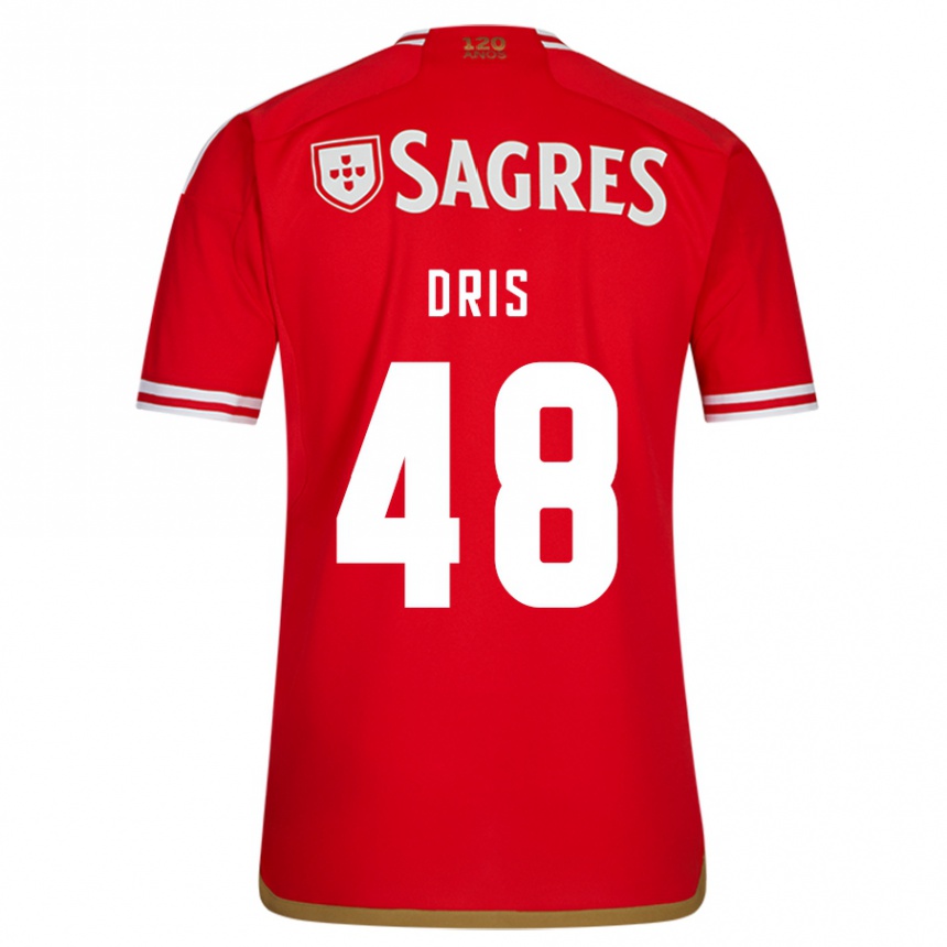 Kids Football Sofiane Dris #48 Red Home Jersey 2023/24 T-Shirt