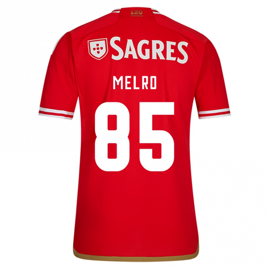 Kids Football José Melro #85 Red Home Jersey 2023/24 T-Shirt