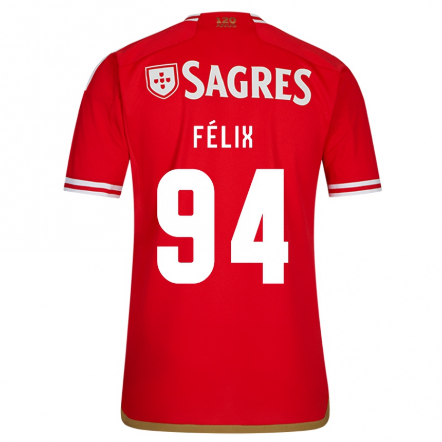 Kids Football Hugo Félix #94 Red Home Jersey 2023/24 T-Shirt