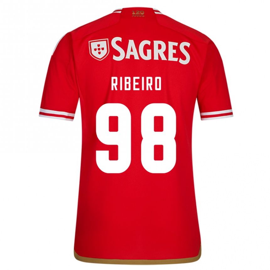 Kids Football Ricardo Ribeiro #98 Red Home Jersey 2023/24 T-Shirt