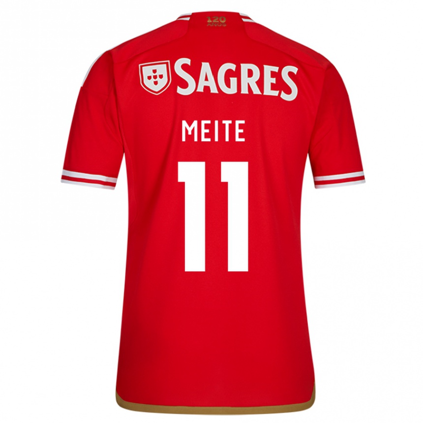 Kids Football Soualiho Meite #11 Red Home Jersey 2023/24 T-Shirt