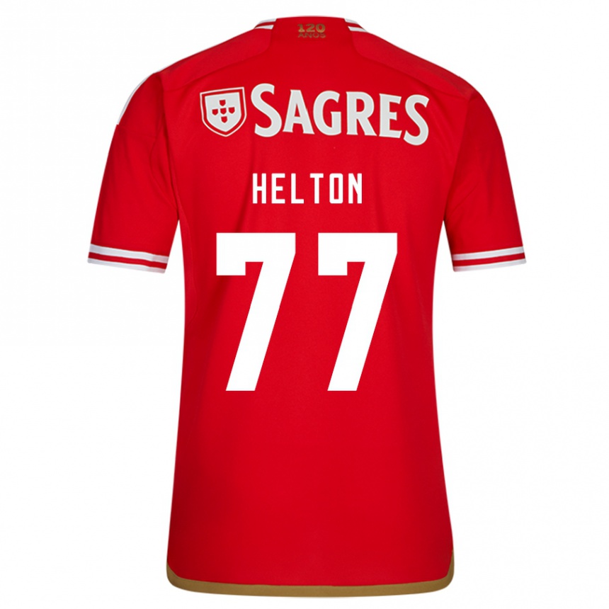 Kids Football Helton Leite #77 Red Home Jersey 2023/24 T-Shirt