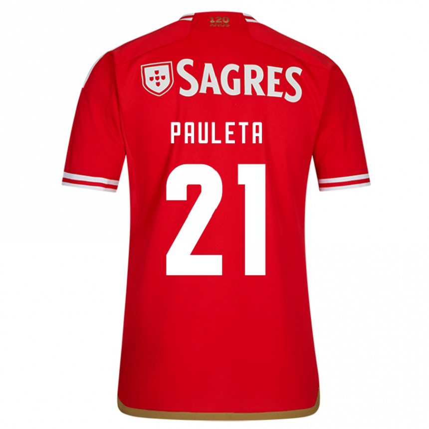 Kids Football Pauleta #21 Red Home Jersey 2023/24 T-Shirt