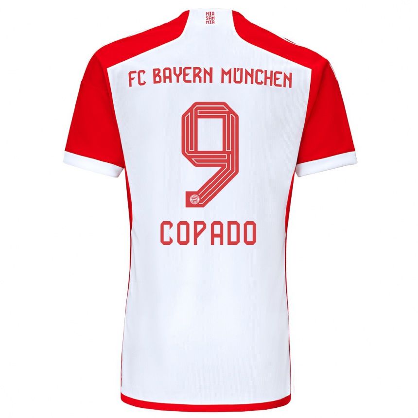 Kids  Lucas Copado #9 Red White Home Jersey 2023/24 T-Shirt