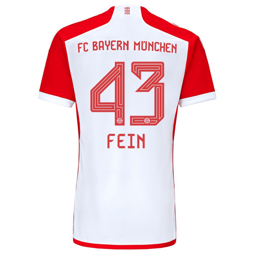 Kids  Adrian Fein #43 Red White Home Jersey 2023/24 T-Shirt