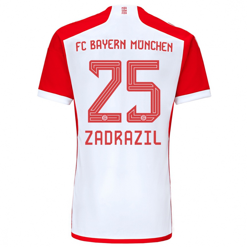 Kids  Sarah Zadrazil #25 Red White Home Jersey 2023/24 T-Shirt