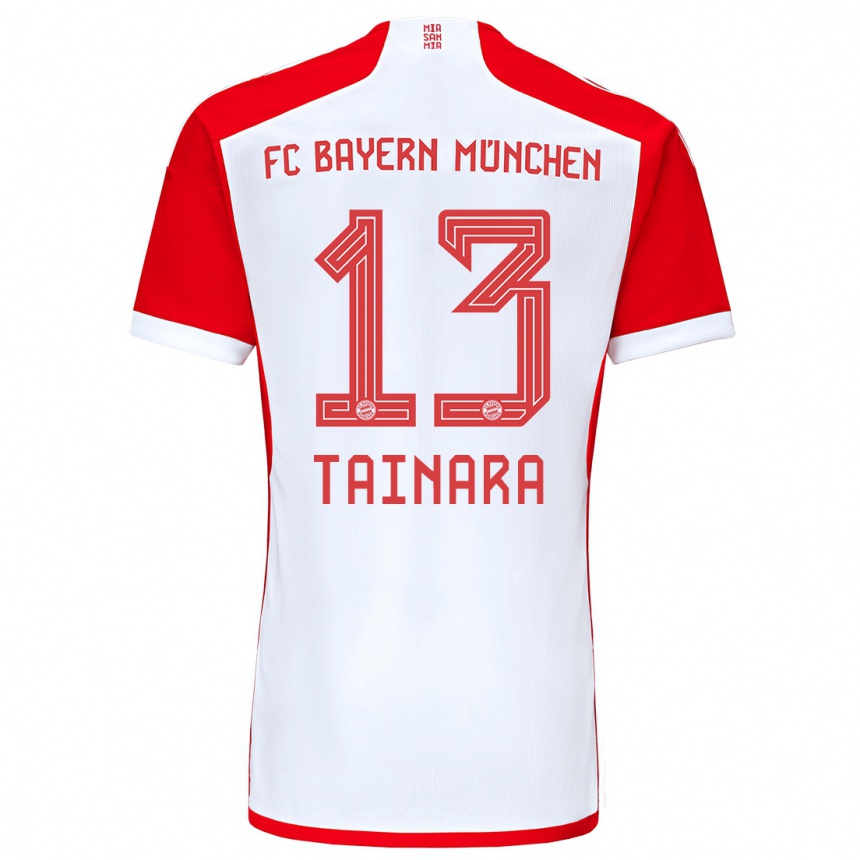 Kids  Tainara #13 Red White Home Jersey 2023/24 T-Shirt