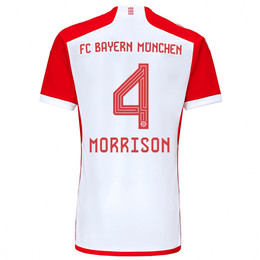 Kids  Liam Morrison #4 Red White Home Jersey 2023/24 T-Shirt