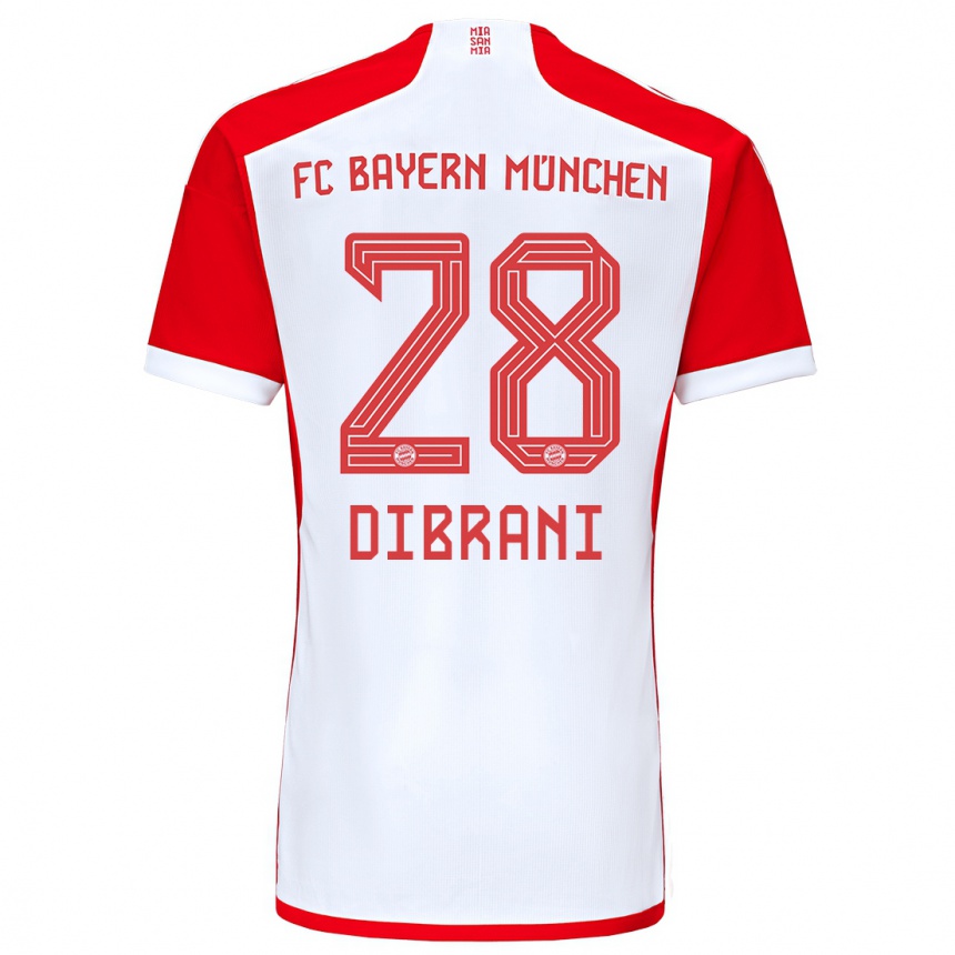 Kids  Benjamin Dibrani #28 Red White Home Jersey 2023/24 T-Shirt