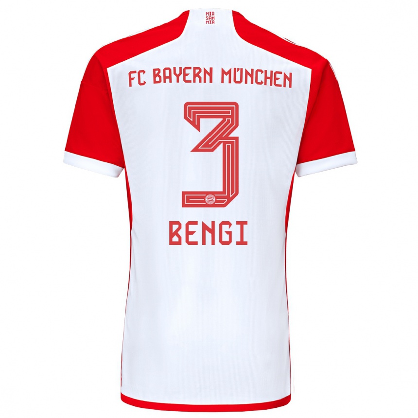 Kids  Kaan Bengi #3 Red White Home Jersey 2023/24 T-Shirt