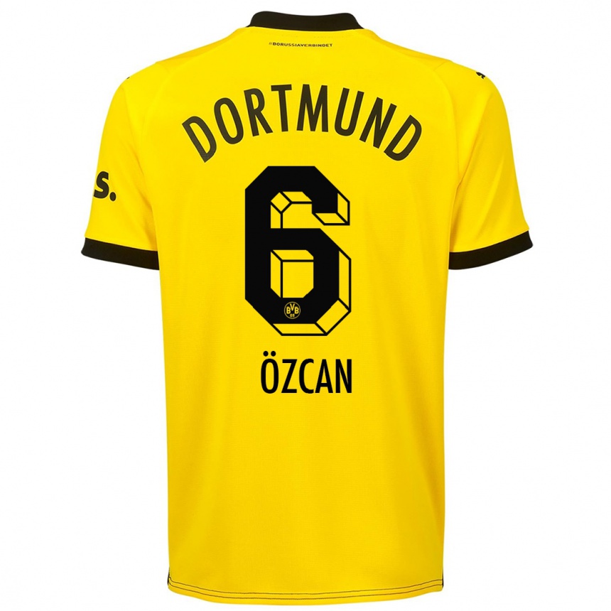 Kids  Salih Ozcan #6 Yellow Home Jersey 2023/24 T-Shirt