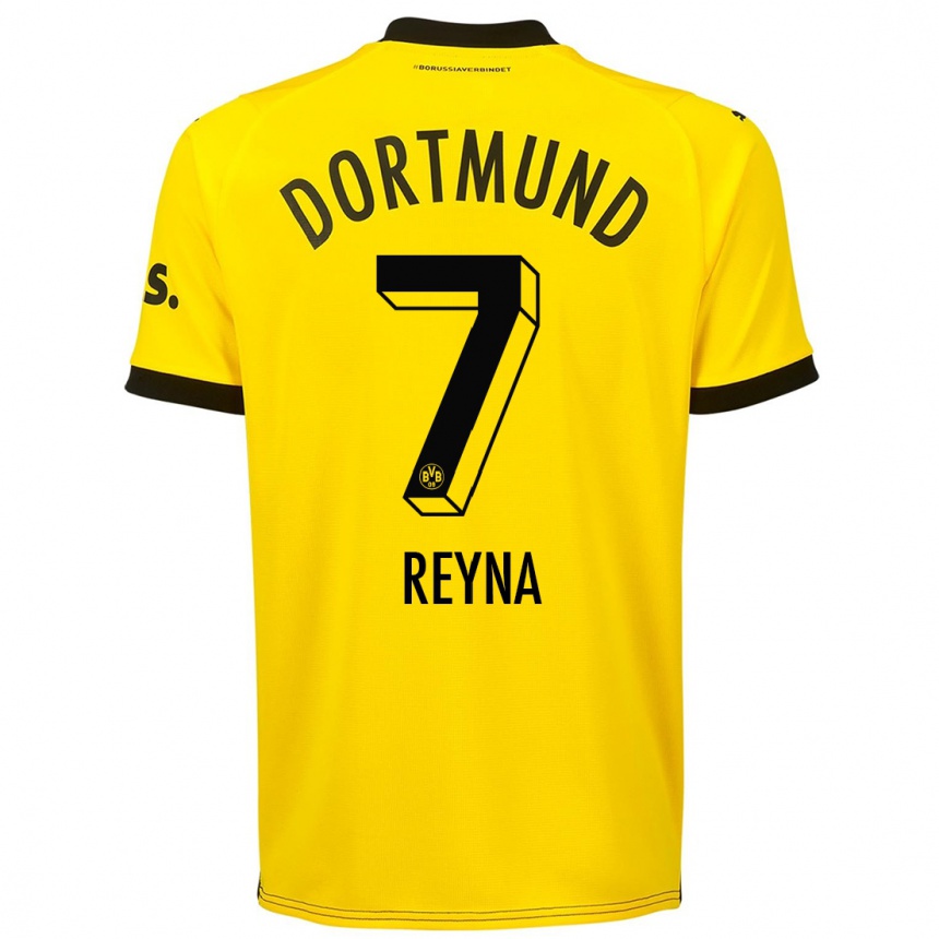 Kids  Giovanni Reyna #7 Yellow Home Jersey 2023/24 T-Shirt